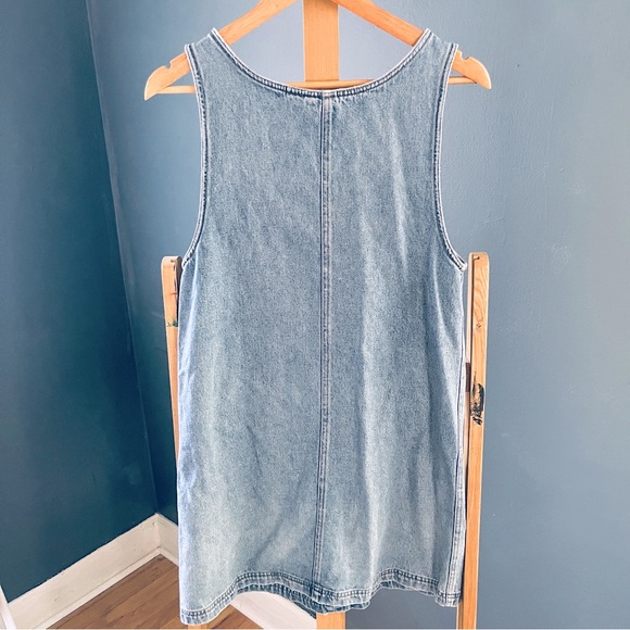 90s Jean Mini Dress Zip Jumper - Size Small - Picture 4 of 7